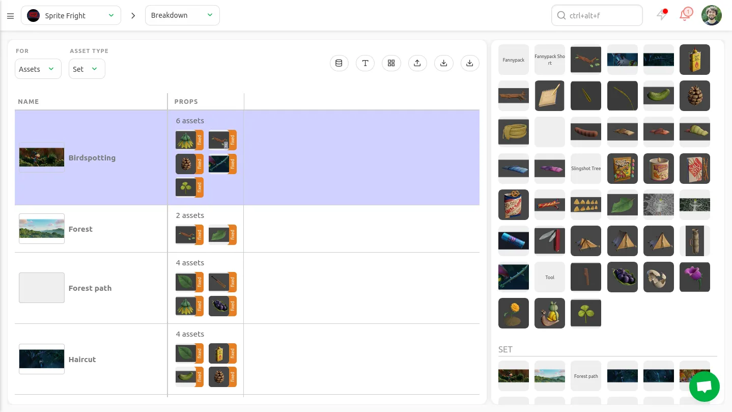 Link assets together